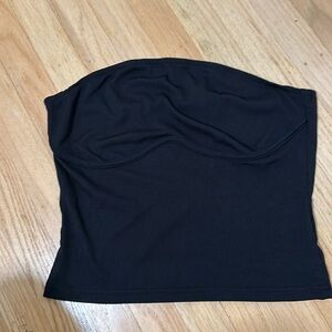 SHEIN Black crop top strapless